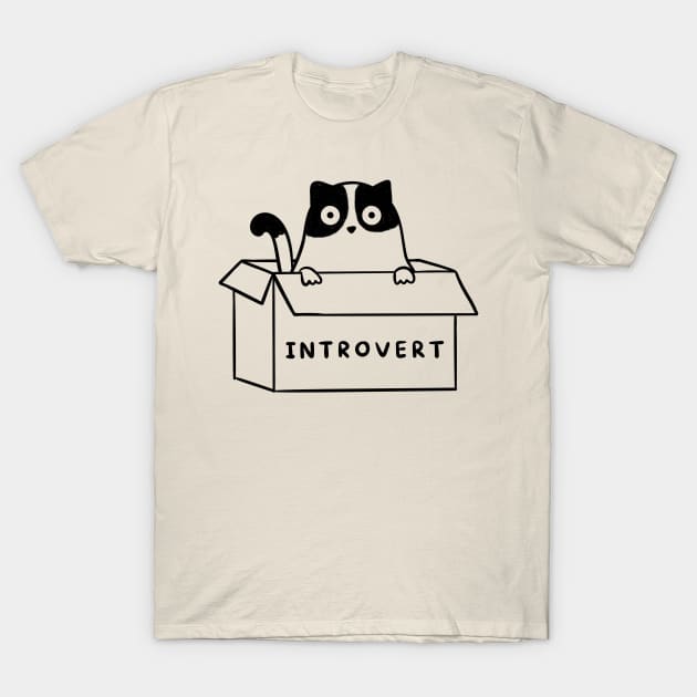 Cat Introvert T-Shirt by Otrebor